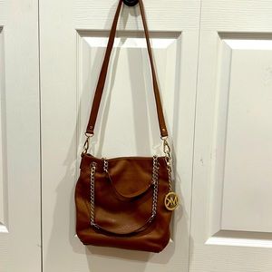 Michael Kors cross body bag. Brown leather. Good condition